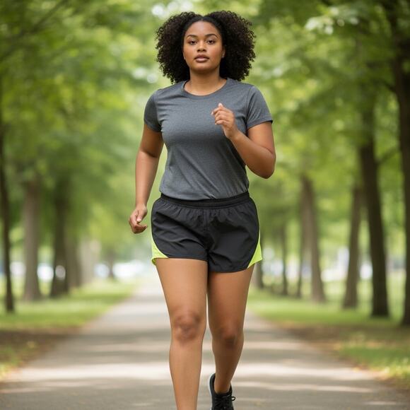 Underarmor Heat Gear Running Short Women XXL Black Stretch Lined Pull On Workout - Picture 2 of 10